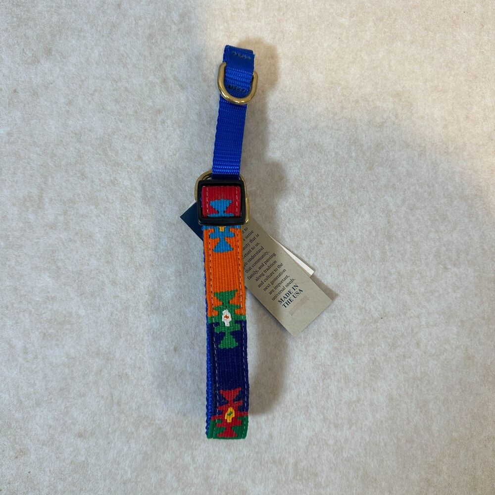 A Tail We Could Wag Martingale Dog Collar Small God's Eye Woven NWT Handmade